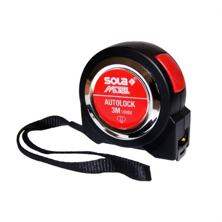 Mérőszalag 3m AUTOLOCK fekete SOLA