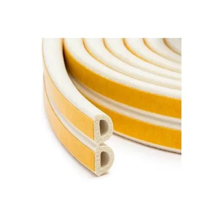 Szigetelő profil öntapadós 'D' 6 m fehér 9x6mm KNOPP