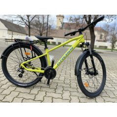   KROSS HEXAGON 2.0 EQ M 27,5 S LIME-KÉK, CSOMAGTARTÓVAL ÉS SÁRVÉDŐVEL