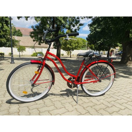 26-s Koliken Cruiser kerékpár női piros